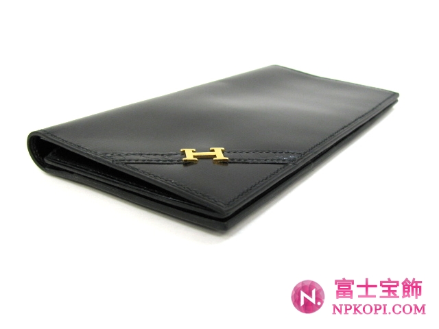 エルメスブラック（金具：ゴールド）ボックスカーフHERMES328023